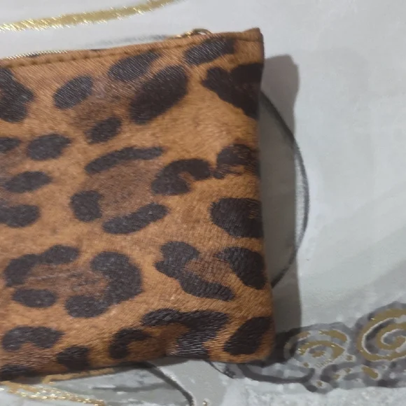 Ipsy Leopard Print Cosmetic Bag with Red Accent - Picture 7 of 9